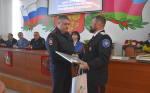 Темрюкских полицейских торжественно поздравили с наступающим профессиональным праздником
