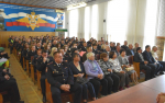 Темрюкских полицейских торжественно поздравили с наступающим профессиональным праздником