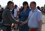 Под лозунгом «Zа наших». Темрюкский район встретил краевую велоэкспедицию