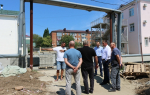 Начавшийся в марте первый этап благоустройства территории темрюкской райбольницы подходит к завершению